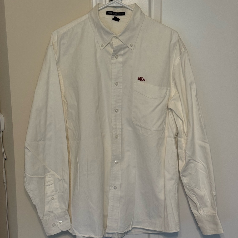 Pi Kappa Alpha PIKE Men's Cream Button Down Shirt